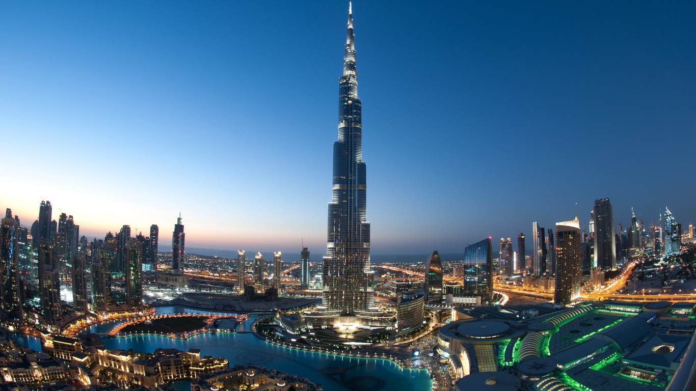 Burj Khalifa and Dubai landscape